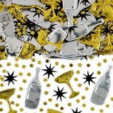 Black, Gold And Silver Champagne Confetti