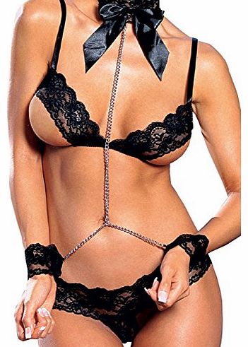 Ladies Sexy Lingerie Lace Bikinis Underwear Open Bra Set Babydoll for Women