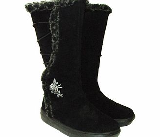 Ladies Animal Peru Two Boot. Black