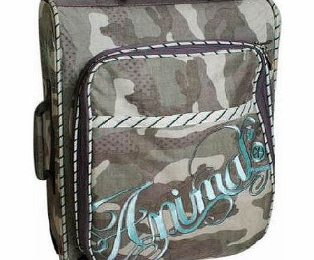 Ladies Animal Roller Wheel Travel Bag Brown Camo