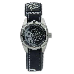 Ladies Animal Snap 2 Watch. Black Silver