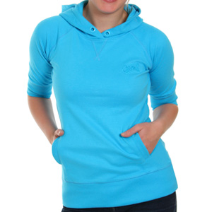 Cobia Cropped sleeve hoody - Blue