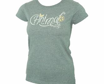 Ladies Animal Ashurst Crew Printed T-Shirt. Grey