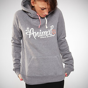 Animal Ladies Rasbora Hoody - Charcoal