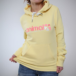 Animal Ladies Redhead Hoody - Pale Banana