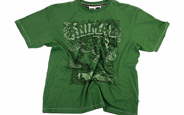 Mens Animal Bonna Tee 802 Elm Green