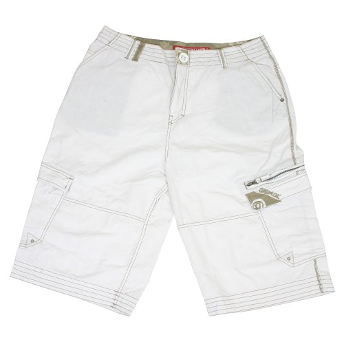 Mens Animal Red Rock Long Cargo Walkshort 001 White