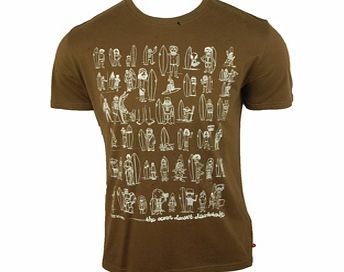 Mens Animal Beaver VW Crew Printed T-Shirt. Dark