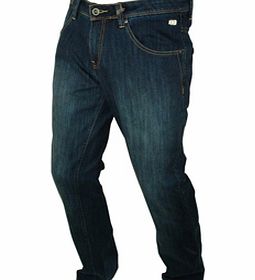 Mens Animal Slim Boot Cut Trousers. Dark Denim