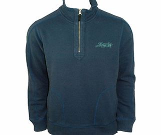 Mens Animal Tench 1/4 Zip Track Top. Mood Indigo