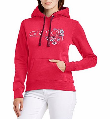 Womens Rebekka Hooded Long Sleeve Hoodie, Red (Rose), Size 10