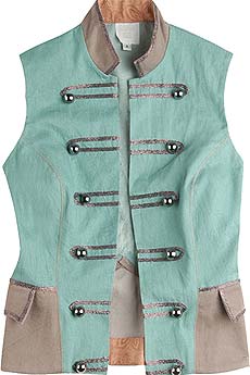 Metallic trim waistcoat