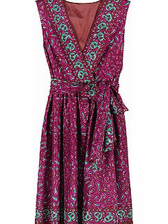 Paisley wrap dress