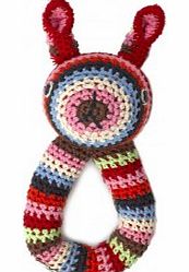 Multicolour Rabbit Rattle Multicoloured `One size