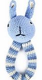 Rabbit rattle Light blue `One size