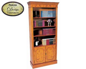 Antique replica open cupboard bookcase