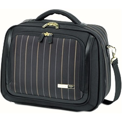 Pinstripe flight shoulder bag / tote cabin hand