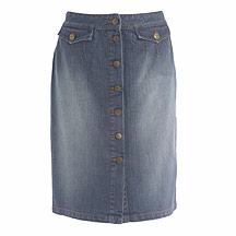 Blue denim skirt