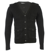 Black Buttoned Cardigan