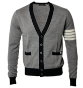 Grey and Dark Navy Cardigan