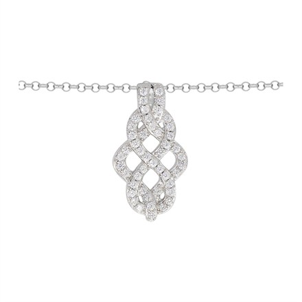 Silver Swarovski Crystal Celtic