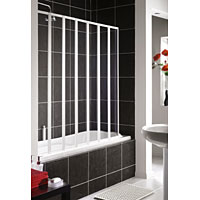 Folding Bath Screen White / Clear 1430mm