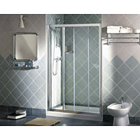 Sliding Shower Door Silver 1200mm