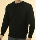 Mens Black Cotton Long Sleeve Sweatshirt