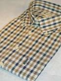 Mens Check Short Sleeve Cotton Shirt