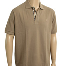 Taupe Pique Polo Shirt