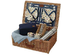 Bridgewater Polka Dot Picnic Basket 2 person