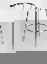 Chrome Finish Rotary Bar Chair