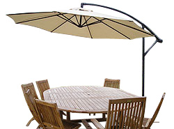 Arboreta Garden Cantilever Parasol 3M Cream