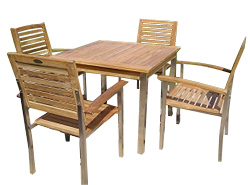 Hartland Stainless Steel & Teak Garden Furniture