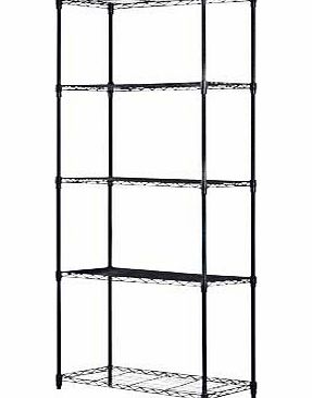 Argos 5 Tier Black Powder Coated Wire Shelving