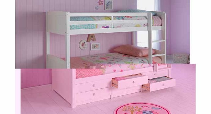 Leigh White Detachable Single Bunk with Ashley