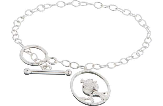 Sterling Silver Bird T-Bar Bracelet