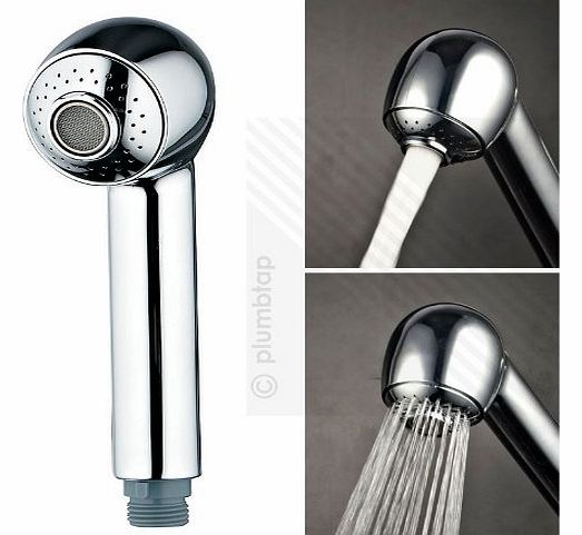 Drum Dual Mode Shower Spray Head Handset Chrome 2 Functions