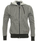 Dog Tooth Full Zip Hooded Sweatshirt