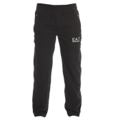 EA7 Black Pique Tracksuit Bottoms