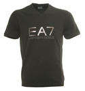 Emporio Armani EA7 Black V Neck Short Sleeve