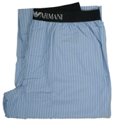 Emporio Armani Light Blue and White Stripe