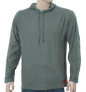 Green Long Sleeve Hooded T-Shirt