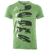 Green T-Shirt with Printed Design