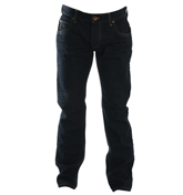 J08 Dark Blue Straight Leg Jeans