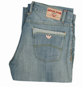 (J11) Mid Blue Straight Leg Jeans