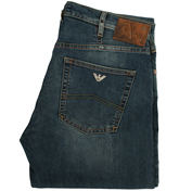 (J21) Mid Blue Straight Leg Jeans