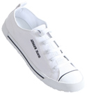 Ladies Armani White Canvas Trainers