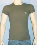 Mens Olive Stretchy Short Sleeve Underwear T-Shirt