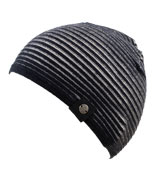 Navy and White Stripe Beanie Hat